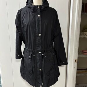 Women's Black Utility Jacket with Hood
